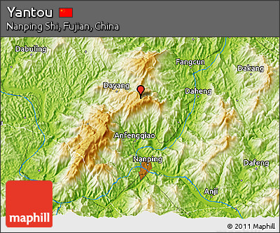 Physical 3D Map of Yantou