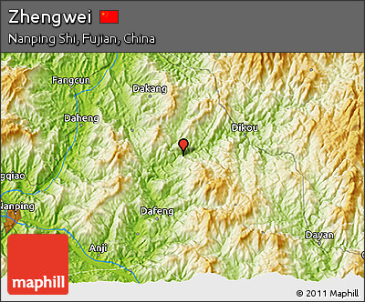 Physical 3D Map of Zhengwei