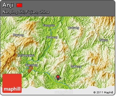 Physical 3D Map of Anji