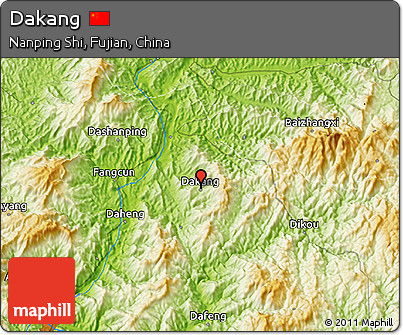 Physical 3D Map of Dakang