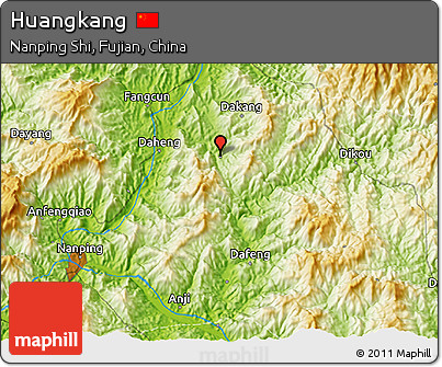 Physical 3D Map of Huangkang