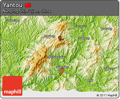 Physical 3D Map of Yantou