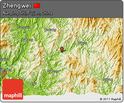 Physical 3D Map of Zhengwei