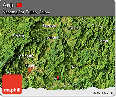 Satellite 3D Map of Anji