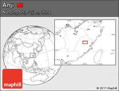 Blank Location Map of Anji