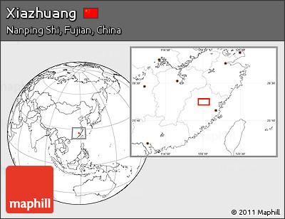 Blank Location Map of Xiazhuang