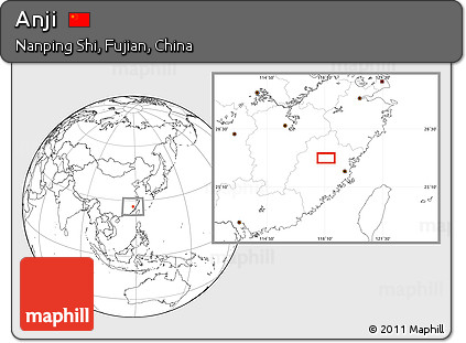 Blank Location Map of Anji