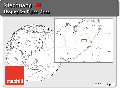 Blank Location Map of Xiazhuang