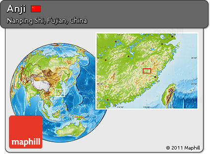 Physical Location Map of Anji