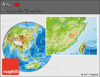 Physical Location Map of Anji