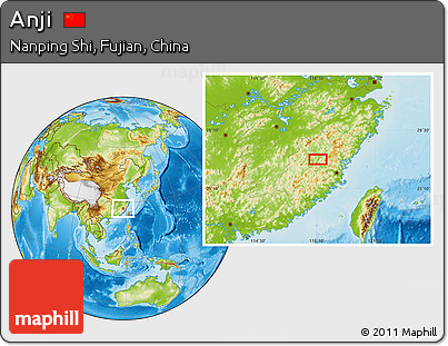 Physical Location Map of Anji