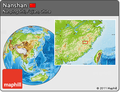 Physical Location Map of Nanshan