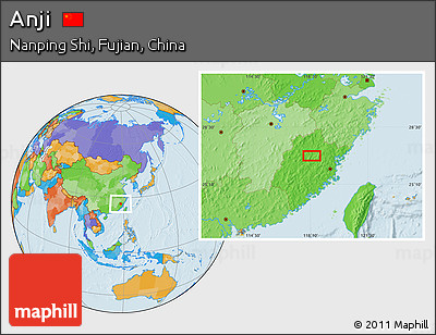 Political Location Map of Anji