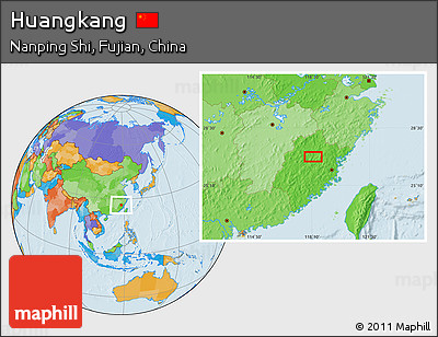 Political Location Map of Huangkang