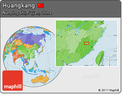 Political Location Map of Huangkang