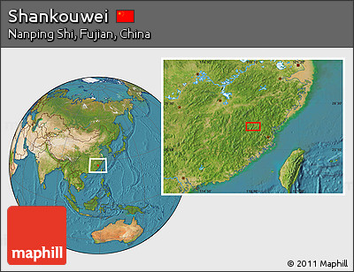 Satellite Location Map of Shankouwei