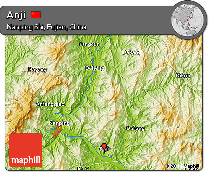 Physical Map of Anji