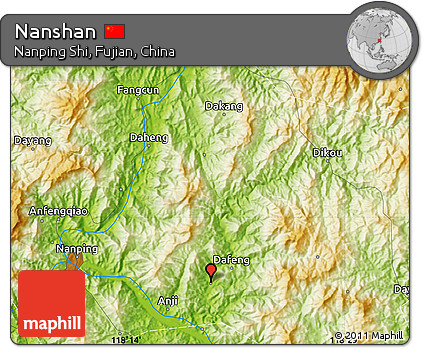 Physical Map of Nanshan