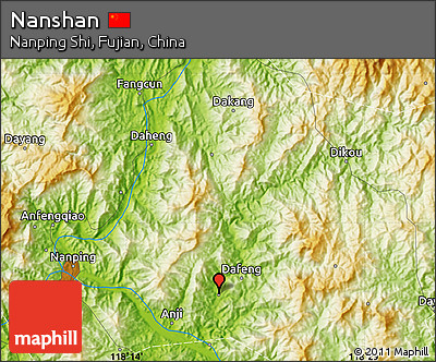 Physical Map of Nanshan