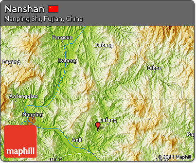 Physical Map of Nanshan