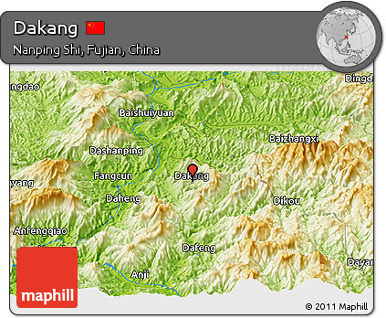 Physical Panoramic Map of Dakang