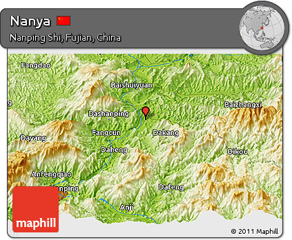 Physical Panoramic Map of Nanya