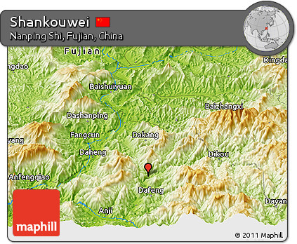 Physical Panoramic Map of Shankouwei