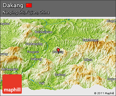 Physical Panoramic Map of Dakang