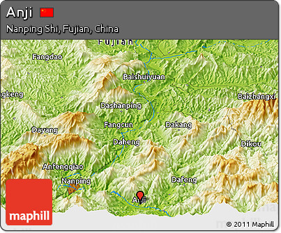 Physical Panoramic Map of Anji