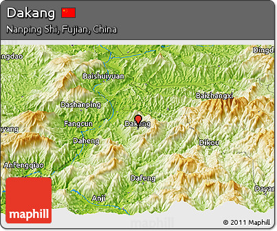 Physical Panoramic Map of Dakang