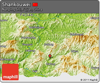 Physical Panoramic Map of Shankouwei