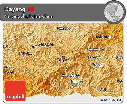 Political Panoramic Map of Dayang