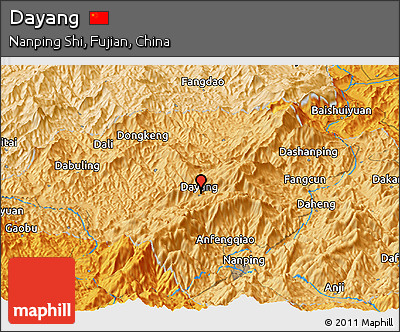 Political Panoramic Map of Dayang