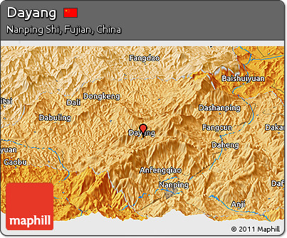 Political Panoramic Map of Dayang