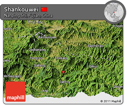 Satellite Panoramic Map of Shankouwei