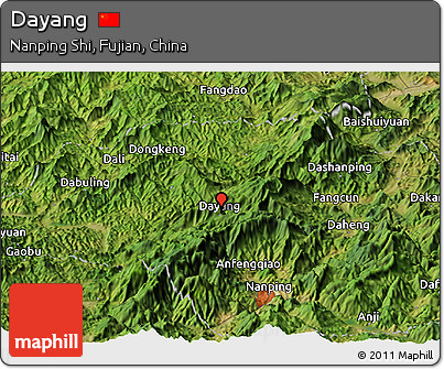 Satellite Panoramic Map of Dayang