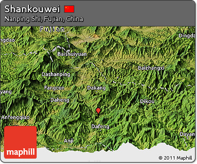 Satellite Panoramic Map of Shankouwei