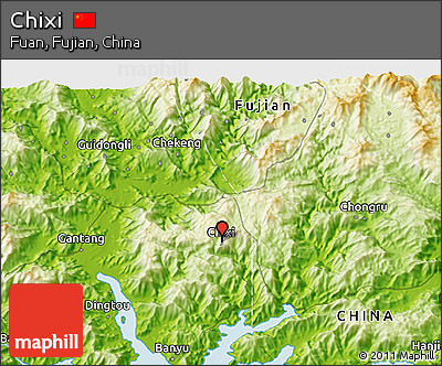 Physical 3D Map of Chixi