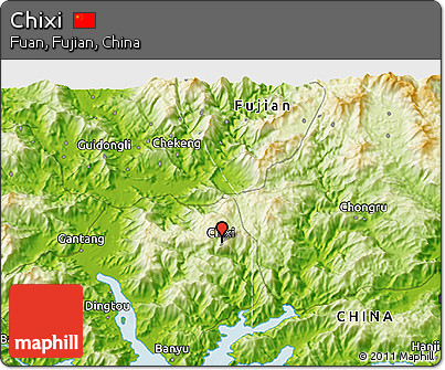Physical 3D Map of Chixi