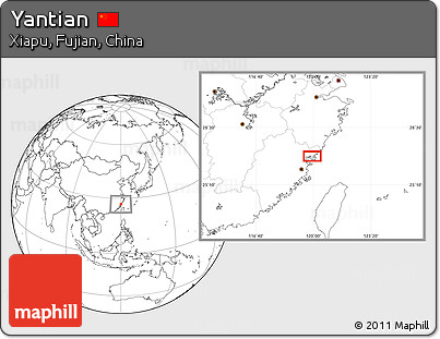 Blank Location Map of Yantian
