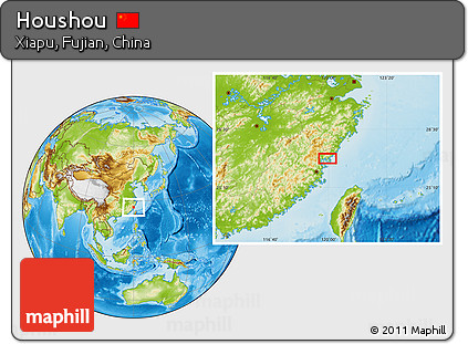 Physical Location Map of Houshou