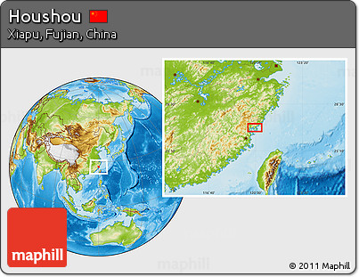 Physical Location Map of Houshou