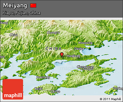 Physical Panoramic Map of Meiyang