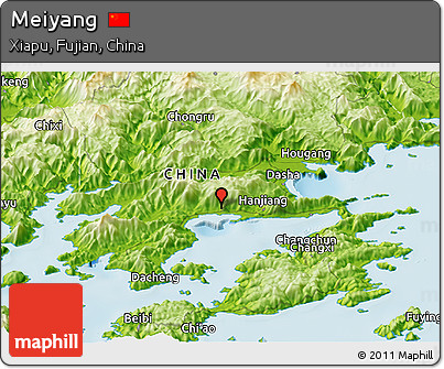 Physical Panoramic Map of Meiyang