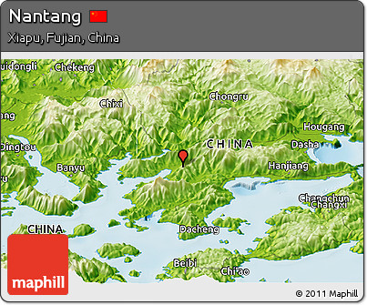 Physical Panoramic Map of Nantang