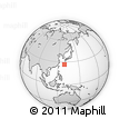 Outline Map of the Area around 26° 50' 27" N, 129° 16' 30" E, rectangular outline