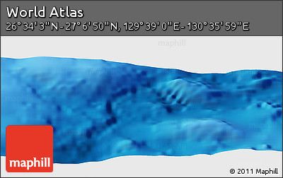 Physical Panoramic Map of the Area around 26° 50' 27" N, 130° 7' 30" E