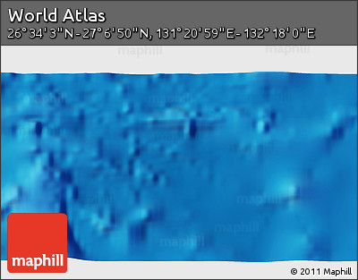 Physical 3D Map of the Area around 26° 50' 27" N, 131° 49' 29" E