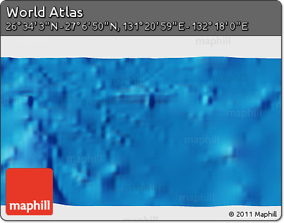 Physical 3D Map of the Area around 26° 50' 27" N, 131° 49' 29" E