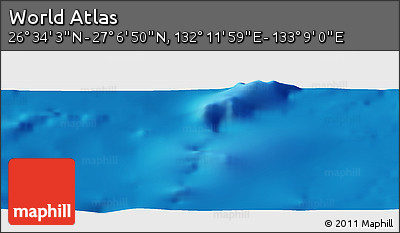 Physical Panoramic Map of the Area around 26° 50' 27" N, 132° 40' 30" E